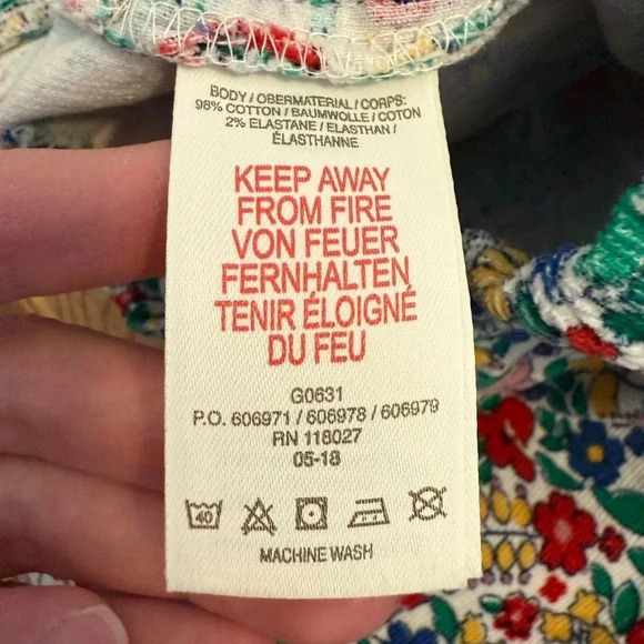 Mini Boden Liberty Floral Skinny Pull On Leggings Corduroy Pants Girls size 8Y - Picture 4 of 7